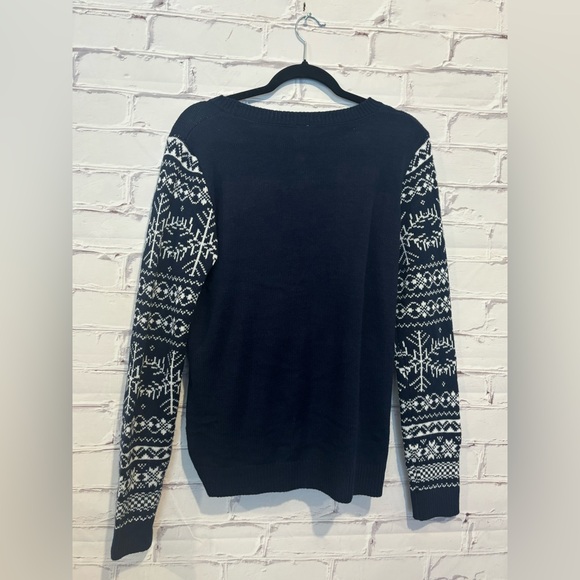 No Boundaries Blue Santa Ugly Christmas Sweater Size XL - Picture 2 of 5